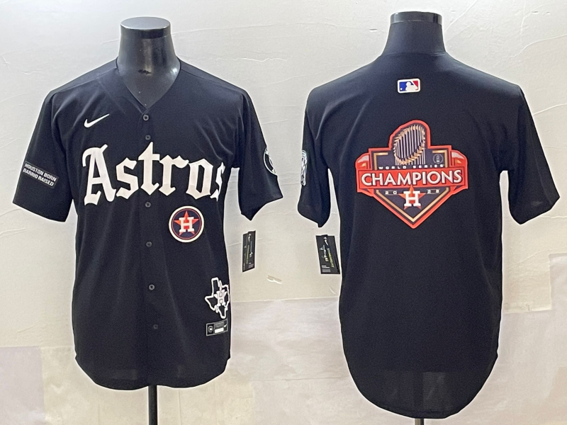 Men Houston Astros blank black MLB Nike 2025 jersey 05->houston astros->MLB Jersey